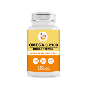 Suplemento Alimenticio Omega 3 en Cápsulas Blandas para un Corazón Saludable, Mejora el Sistema Inmunitario, 2100mg Omega 3 para un Cerebro y Corazón Saludables - Product Image 1