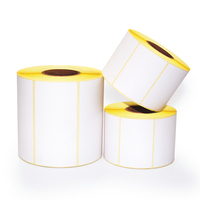 Étiquettes thermiques directes personnalisées 58x60 58x40 vierges ou imprimées, autocollantes, en papier blanc, pour codes-barres, rouleau d'étiquettes pour balance 58 mm