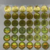 Autocollant personnalisé imprimé or, argent, soie, avec logo sur mesure, taille personnalisée, superposition holographique, résistant à l'eau