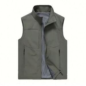 Design Custom Embroidery Logo Polar Fleece Vest <b>Jacket</b> with Full Zip Design <b>Workers</b> Volunteer Summer Warm Uniforms - Product Image 5
