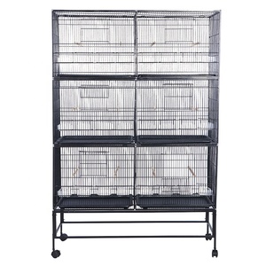 120*53*204cm Double cage à oiseaux grandes maisons pour animaux de compagnie meubles passaro Gaiola Carrinho Carrinho meilleur perroquet <span class=keywords><strong>Cages</strong></span> magpie Cage - Product Image 4