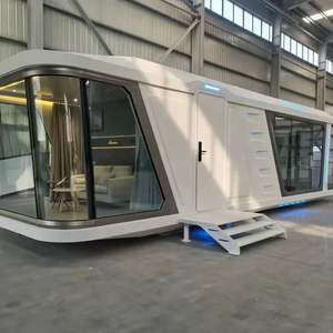Casas de contenedores de dos pisos ignífugas Cápsula lista Cápsula para dormir A prueba de huracanes T40pf Cabina de Casa de cápsula espacial - Product Image 2