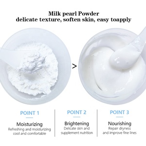 Mascarilla en polvo blanqueadora de perlas de leche 20G en un paquete de etiqueta privada Mascarilla de gelatina en polvo Peel Off Crystal Jelly <span class=keywords><strong>Powder</strong></span> para el cuidado de la cara Spa - Product Image 2