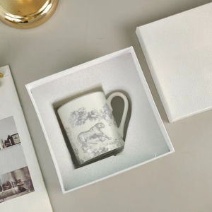 European 2024 New Jungle Tiger Series Ceramic <b>Mug</b> Gift <b>Box</b> Fresh Ins Style Coffee Cup - Product Image 2