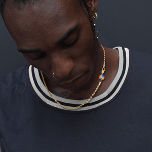 Colgante de Baloncesto Chapado en Oro de 14K con Eslabones Retorcidos y Esmalte Colorido, Joyería Deportiva Impermeable, Regalo con Cadena de Cuerda de Acero Inoxidable 316L - Product Image 4