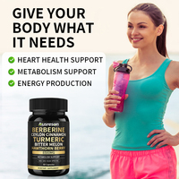 Capsules de Berbérine, Cannelle de Ceylan, Curcuma et Melon Amer OEM – Suppléments Biologiques Purs – Capsules de Berbérine