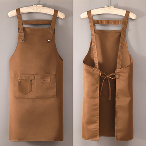 Giá rẻ Custom logo in 100% <span class=keywords><strong>polyester</strong></span> đồng phục nhà bếp nấu ăn làm sạch đầu bếp tạp dề - Product Image 4