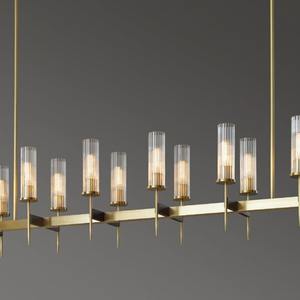 Luminaire suspendu LED en or de luxe nordique, fer et verre, design moderne minimaliste, modèle pour la maison, restaurant, salle à manger, hôtel, <span class=keywords><strong>bar</strong></span> - Product Image 2