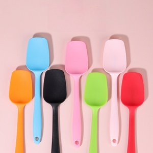 Gran oferta, espátula de crema de pastel de cocina de silicona reutilizable, herramientas para hornear y repostería en línea, raspador de mezcla - Product Image 3