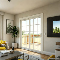 Porte coulissante en vinyle LEDOW P108 à faible entretien et durable pour projets de développement d'appartements, conception résistante aux intempéries et écoénergétique