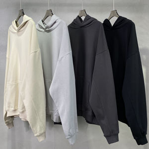 Personalizado francés Terry gota hombro pullover cuello sudaderas con capucha de algodón de alta calidad sudadera de gran tamaño de los hombres - Product Image 5