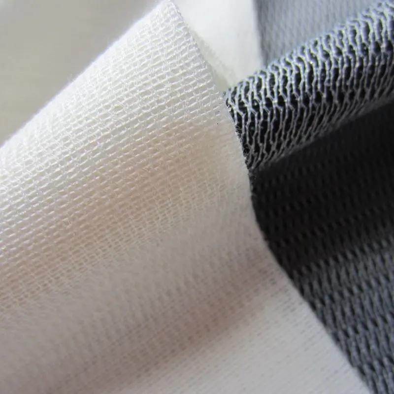 Polyester Rayon or Viscose weft insert brushed fusing adhesive fusible interfacing Interlining fabric for suit and jacket