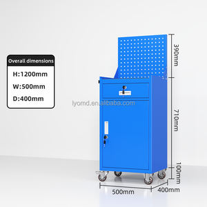 OUMEIDA Oto Tamir Alet Arabası, 2 Çekmeceli Kilitlenebilir Ağır Hizmet Tipi Mobil Dolap 200kg Taşıma Kapasitesi - Product Image 1