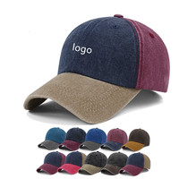 Gorra de Béisbol Vintage con Logotipo Personalizado Bordado, Diseño Multicolor en Bloques, Estilo Deportivo con Lazos