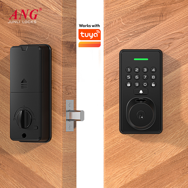 ANG Electric Smart Digital Door Lock Matter Remote AA Battery Supply Fingerprint Password Deadbolt Door Lock