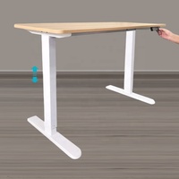 Table élévatrice de bureau en aluminium moderne et de luxe réglable Table élévatrice électrique intelligente pour la maison et l'économie Cadre de bureau élévateur à moteur unique