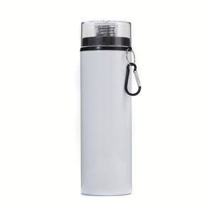Bouteille d'eau sport en aluminium blanc de 750 ml, personnalisable par sublimation, écologique, pour cadeaux d'entreprise et camping (vente en gros) - Product Image 4