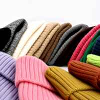 Lot de bonnets unisexes en acrylique tricoté côtelé épais avec revers, pour l'hiver, personnalisables avec logo, en provenance du Bangladesh, en liquidation, vente en gros