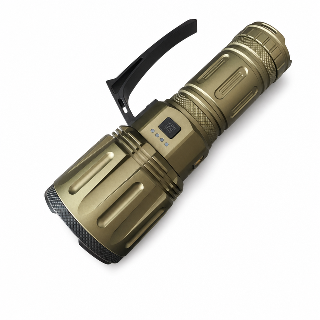 G976 90 W Rechargeable Zoom Flashlight, 4500 lm Aluminum Alloy Torch, 910 m Beam Distance
