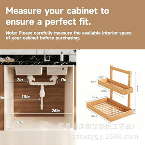 Office <b>Organizer</b> Wooden Storage Rack 2 Tier Desktop <b>File</b> Holder For Office Supplies And Electronics - Product Image 3