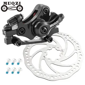 MUQZI MTB Road Bike Brake Calipers 140mm 160mm 180mm Bike Disc Brake Rotor With Brake Cable Kit