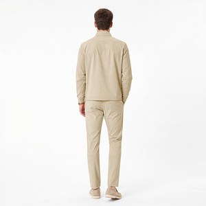 En stock, survêtement sportif, tissu <span class=keywords><strong>haut</strong></span> <span class=keywords><strong>de</strong></span> <span class=keywords><strong>gamme</strong></span>, streetwear, logo personnalisé, survêtement ajusté pour hommes - Product Image 2