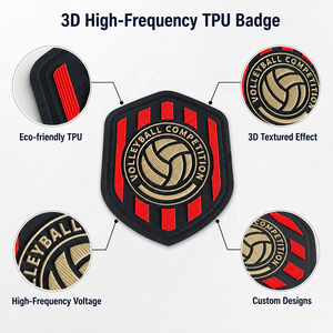 Factory Custom TPU Heat Transfer Printing 3D Raised Brand Logo Patch For T-Shirts Sportswear Jersey