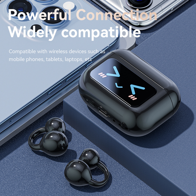 Wireless Earbuds Translator Ai Translator Headphones Screen Earbuds Lcd Touch Screen Ows Open Ear Hifi Bass Earphone