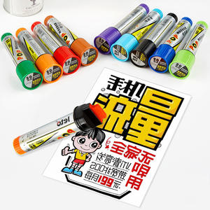 IDEA GIFT Professional Art Marker Pens Quick-dry Permanent Marker Pens 6/12/20/30mm Wide Tip <b>Flat</b> Head for Advertising Poster - Product Image 4