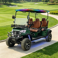Voiturette de golf électrique 72V Lithium 4 places 5kW, couleur de carrosserie personnalisable, rangement supplémentaire pour les quartiers américains