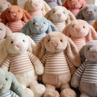 Jouets en peluche de haute qualité de 8 pouces, lapin mignon, jouets en peluche super doux, rembourrage en coton PP, jouets anti-stress, poupées personnalisées pour anniversaire