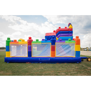 Thương mại <span class=keywords><strong>Inflatable</strong></span> lâu đài bouncy trẻ em bên khối nhà bị trả lại inflables Bouncer Casa nhảy lâu đài kết hợp làn đường trượt hồ bơi - Product Image 5