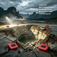 Moniteur de tremblement de terre géant pour cratères et trous crevés 001 Deg IP66 avec support magnétique, alarme d'excavation et portée de 360° pour la sécurité des cratères