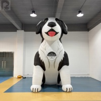 Modèle de chien gonflable géant Border Collie personnalisé de 4 m (13 pi) pour scène, événement extérieur, festival, publicité de marque, décoration