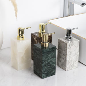 Botella de Loción de Mármol Personalizada para Baños de Hotel, Botella de Porcelana para Almacenamiento de Líquidos con Logotipo Personalizado, Botellas para Champú y Gel de Baño - Product Image 1