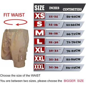 FOXA <b>Cargo</b> Shorts Men Mid Waist Black Tactical Hiking <b>Work</b> Casual Bermuda With Pockets - Product Image 5