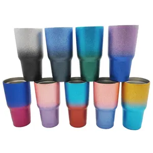 Kim cương sơn thép không gỉ sơn tĩnh điện 30oz đôi tường Tumblers cup tùy chỉnh in cốc cà phê cách điện