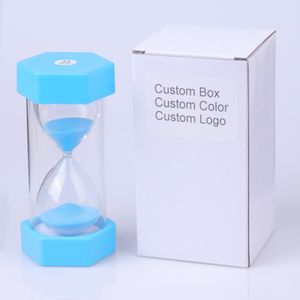 Reloj de Arena Art Deco con Cuentas de Vidrio Hexagonales para Gestión del Tiempo en el Escritorio y Decoración Navideña, Hecho a Mano y Ecológico - Product Image 1