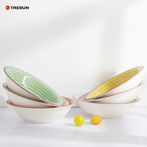 Lot de 6 gros bols à pâtes en grès à petit prix allant au <span class=keywords><strong>lave</strong></span>-<span class=keywords><strong>vaisselle</strong></span> et au micro-ondes pour la cuisine - Product Image 6