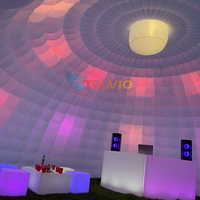 Portable discothèque Disco Igloo fête maison de mariage blanc Oxford Air tente gonflable Igloo dôme tente avec Led pour les événements