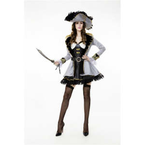 Costumes de cosplay de pirate de carnaval de haute qualité pour femmes adultes sexy et amusantes, Miss Jack Captain - Product Image 4
