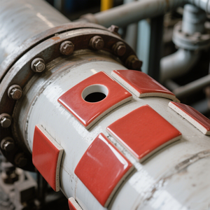 Goulotte haute température 1000C soudée fixe Triple revêtement en céramique résistant à l'usure - Product Image 1