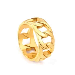 Nouvelles bagues de style tendance, bijoux fantaisie, couleur or, forme géométrique en G - Product Image 1