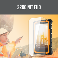 Tableta Industrial Resistente Android HUGEROCK T71EX, Atex IP67, 2200nit, Alta Luminosidad, Lector/Escritor NFC, Escáner de Código de Barras, Octa Core MTK