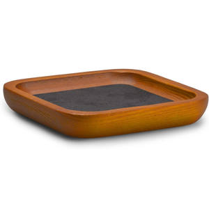 Customized Hot-Selling Luxury Porch Watch Cosmetics Serving Tray Vintage Pu Leather Desktop Storage Tray - Product Image 1