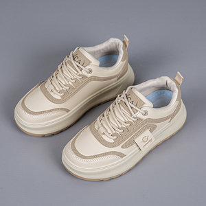 <span class=keywords><strong>Scarpe</strong></span> da Skateboard da <span class=keywords><strong>Donna</strong></span> in Microfibra PU Bianco <span class=keywords><strong>Cammello</strong></span>, Tomaia Sintetica Bianca, Leggere, con Lacci, Morbide e Traspiranti - Product Image 2