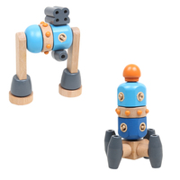 Bloques intercambiables creativos a la moda para niños, juguete educativo de fábrica, juguete de madera popular de Amazon, 2020
