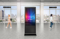 Écran LCD commercial sur pied de 50 pouces avec animation pour affichage numérique publicitaire en centre commercial