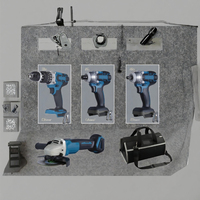 Ensemble d'outils électriques sans fil multifonction avec perceuse-visseuse, clé à chocs, meuleuse d'angle, batteries, chargeurs, sac de transport et étui