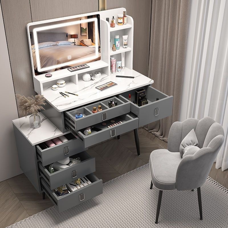 Wooden Large Capacity Lighted Modern Bedroom